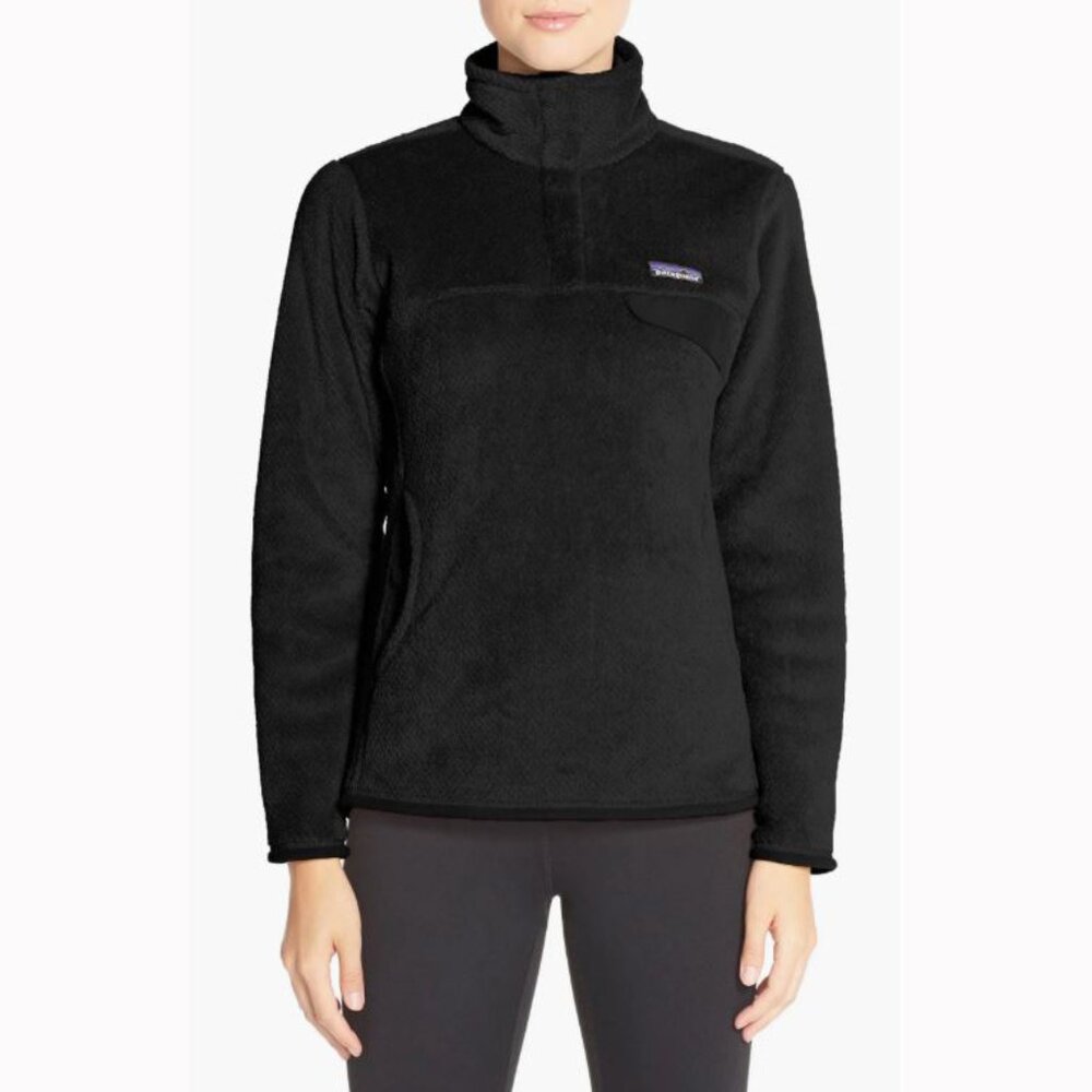 Patagonia Re-Tool Snap-T® Black Fleece Pullover